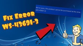 How To Fix PS4 Error WS436913 [upl. by Anrehs]