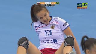 Handebol Brasil X Rússia  Mundial de Handebol feminino 2018 [upl. by Amero]