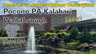 Kalahari Resort Indoor Waterpark Pocono Pennsylvania  Walkthrough amp Review [upl. by Ennayt]