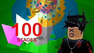 Roblox  Tower of Hell  Beating A 100 Stage Tower With Invincibility [upl. by Aesoh]