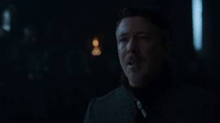 Bane of Thrones 7x07  Petyr quotCIAquot Baelish Death Scene [upl. by Dnarb985]