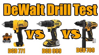 Dewalt DCD771 VS DCD999 VS DCD709 Real Life Test amp Review Power Tools [upl. by Cuyler610]