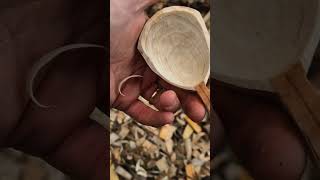 Spooncarving ASMR Carving an Alder Scoop spooncarving wood spoonmaking handcarved [upl. by Niall14]