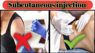 Subcutaneous injection 💉 Injection technique  Subcutaneous injection techniques [upl. by Arno]