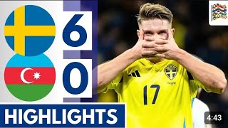 sweden vs azerbaijan 60 Highlights  UEFA Nations League 2024 [upl. by Norvin673]