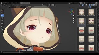 BLENDER Character Sayu Rigify [upl. by Aicaca9]