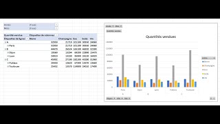 Graphique dynamique à partir de tableau croisé dynamiqueExcel [upl. by Piks]