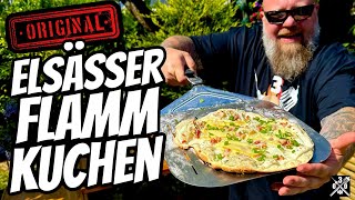 Elsässer KÄSE Flammkuchen ist das noch Original   030 BBQ [upl. by Fredelia]