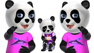 Five Little Pandas Jumping On the Bed  Kids Songs  3D English Nursery Rhymes for Children [upl. by Leid]