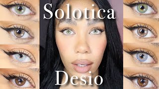 DESIO VS SOLOTICA Comparison PT 2 Testing TOP RATED Color Contacts Review amp TryOn [upl. by Lohner]