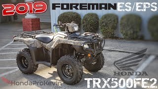 2019 Honda Foreman 500 ES  EPS ATV Walkaround  TRX500FE2 FourTrax 4X4 Camo [upl. by Prasad]