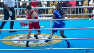 African Games 2023 Ghana vs Algeria  What A Knockout by 🇬🇭 Mohammed 🔥🔥🔥Fans Go Crazy 54kg [upl. by Yejus]