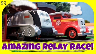 Thomas and Friends  Amazing Relay Race 59 Trackmaster Race Competition [upl. by Sila]