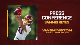 Press Conference TE Sammis Reyes During Rookie Minicamp  Washington Football Team [upl. by Urbanus722]