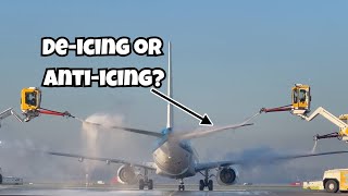 Difference between aircraft deicing and antiicing [upl. by Douglas]