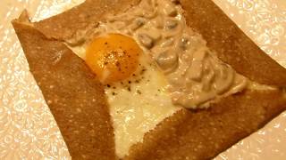 Galette Bretonne jambon oeuf et sauce aux champignons [upl. by Hsinam]