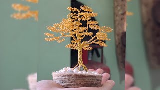 How To Make A Wire Tree  DIY Wire Tree  Mini Bonsai Wire Tree [upl. by Znarf]