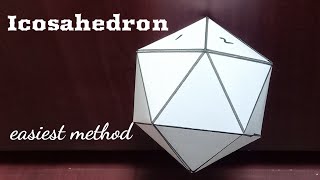 How to make Icosahedron with paper । 3d maths model celestial planetary shape [upl. by Oznecniv852]