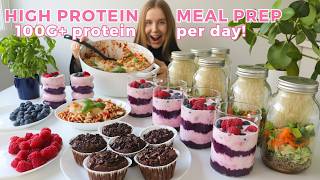 Weekly Healthy amp High protein Meal Prep  100G Protein [upl. by Maletta]