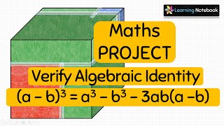 Verify Algebraic Identity ab3  Class 9 10 Maths Activity Project TLM [upl. by Anirbak]