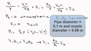 Simple Bernoulli Equation Example [upl. by Kunin]