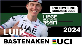 LuikBastenakenLuik 2024  Pogacar vs MVDP  EXT  Pro Cycling Manager 2023 [upl. by Siward]