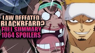 LAW DEFEATED BLACKBEARD Full Summary One Piece Chapter 1064 Spoilers [upl. by Annaiel]