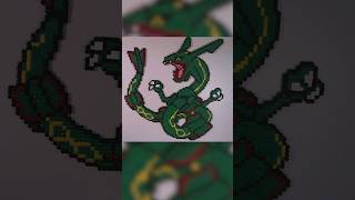 Perler Beads Timelapse Rayquaza Gen 4 sprite  Pokémon Pixel Art [upl. by Avilo783]