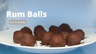 Chocolate Rum Balls  Easy Dessert Recipe  ASMR baking [upl. by Anelac]