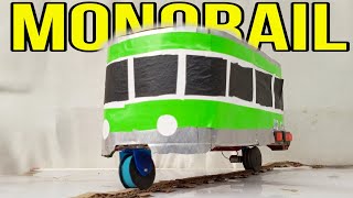 Diy Self Balancing Train  Gyro Monorail Train [upl. by Acassej577]