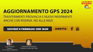 Aggiornamento GPS 2024 trasferimenti provincia e nuovi inserimenti anche con riserva No alle MAD [upl. by Patience]