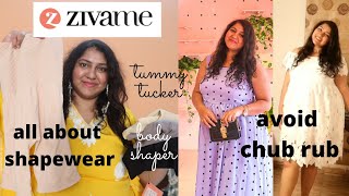 Zivame Haul  tummy tucker body shaper What to wear with dresses Curvy Girl GuidePriyanka Boppana [upl. by Ennirok]