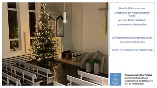 NAK Apostel Gottesdienst heute live aus der Gemeinde Hildesheim [upl. by Acinomed]