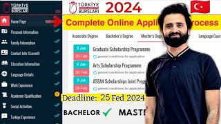 How to apply for Turkey Burslari Scholarship 2024online Application Process  No IELTS  MBBS [upl. by Weisler]