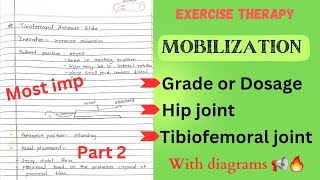 MOBILIZATION NOTES📢💥 Exercise therapy physiotherapy 2nd Yr Part 2🔥 [upl. by Akenn]