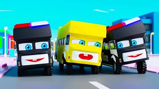 Baby Shark Bus Song  Cartoon Vehicles Fun Story  Doo Doo Doo  Nursery Rhymes amp Kids Songs [upl. by Hillhouse]