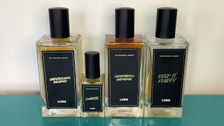 LUSH Perfume Library Part 2 Confetti Superworld Unknown Keep it Fluffy Hairdressers Husband Cocktail [upl. by Erinn]