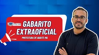 GABARITO EXTRAOFICIAL 01  PREFEITURA DE IBIRITÉ  PROVA DE SÁBADO TARDE  IMESO [upl. by Aeht823]