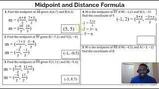 Midpoint and Distance Formula [upl. by Derna20]