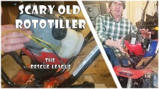 Ratty old Troy Bilt 4 cycle rototiller from the dump is repaired and brought back to life [upl. by Magna]