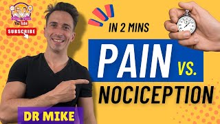 Pain vs Nociception  In 2 minutes [upl. by Nitsirt]