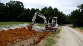 Trenching with the Mini Excavator [upl. by Seko739]