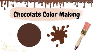 How to make Chocolate Brown Color  Chocolate Brown Color Making  Acrylic color mixing [upl. by Ynehteb]