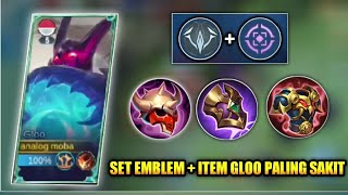 GLOO PAKAI EMBLEM DAN ITEM INI DAMAGENYA JADI SAKIT  BUILD TOP GLOBAL GLOO [upl. by Whiteley]