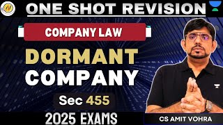 CS Executive Company Law One Shot Revision Dormant Company CS Amit Vohra unacademy unacademycs [upl. by Teirtza]