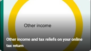 Other income and tax reliefs on your online tax return [upl. by Cadmann690]