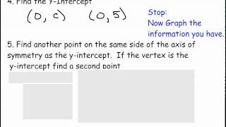 Graphing Quadratic Equations in the Standard Form [upl. by Ancell]