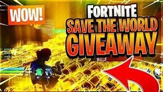 144 Save The World Giveaway Live Now FREE LOOT fortnite savetheworldgiveaway [upl. by Babette]