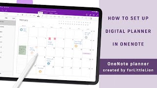 How to set up Digital Planner in OneNote 2020 [upl. by Tterej]