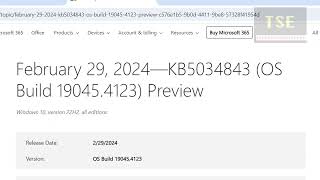 Cumulative Update Preview for Windows 10 Version 22H2 for x64 based Systems KB5034843 [upl. by Helena]